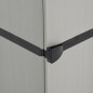 vidaXL Garten-Lagerschrank mit 3 Böden Grau & Schwarz 34x40x168 cm vidaXL Garten-Lagerschrank mit 3 Böden Grau & Schwarz 34x40x168 cm