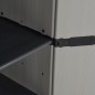 vidaXL Garten-Lagerschrank mit 3 Böden Grau & Schwarz 34x40x168 cm vidaXL Garten-Lagerschrank mit 3 Böden Grau & Schwarz 34x40x168 cm