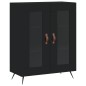 Highboard Schwarz 69,5x34x180 cm Holzwerkstoff Highboard Schwarz 69,5x34x180 cm Holzwerkstoff
