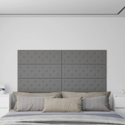 Wandpaneele 12 Stk. Grau 90x30 cm Kunstleder 3,24 m²