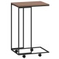 vidaXL Beistelltisch mit Rollen Schwarz 40x30x63,5 cm Holzwerkstoff vidaXL Beistelltisch mit Rollen Schwarz 40x30x63,5 cm Holzwerkstoff