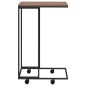 vidaXL Beistelltisch mit Rollen Schwarz 40x30x63,5 cm Holzwerkstoff vidaXL Beistelltisch mit Rollen Schwarz 40x30x63,5 cm Holzwerkstoff