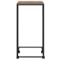 vidaXL Beistelltisch mit Rollen Schwarz 40x30x63,5 cm Holzwerkstoff vidaXL Beistelltisch mit Rollen Schwarz 40x30x63,5 cm Holzwerkstoff