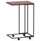 vidaXL Beistelltisch mit Rollen Schwarz 40x30x63,5 cm Holzwerkstoff vidaXL Beistelltisch mit Rollen Schwarz 40x30x63,5 cm Holzwerkstoff