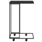 vidaXL Beistelltisch mit Rollen Schwarz 40x30x63,5 cm Holzwerkstoff vidaXL Beistelltisch mit Rollen Schwarz 40x30x63,5 cm Holzwerkstoff