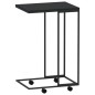 vidaXL Beistelltisch mit Rollen Schwarz 40x30x63,5 cm Holzwerkstoff vidaXL Beistelltisch mit Rollen Schwarz 40x30x63,5 cm Holzwerkstoff