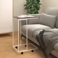 vidaXL Beistelltisch mit Rollen Weiß 40x30x63,5 cm Holzwerkstoff vidaXL Beistelltisch mit Rollen Weiß 40x30x63,5 cm Holzwerkstoff