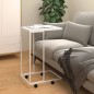 vidaXL Beistelltisch mit Rollen Weiß 40x30x63,5 cm Holzwerkstoff vidaXL Beistelltisch mit Rollen Weiß 40x30x63,5 cm Holzwerkstoff