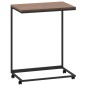 vidaXL Beistelltisch mit Rollen Schwarz 55x35x70 cm Holzwerkstoff vidaXL Beistelltisch mit Rollen Schwarz 55x35x70 cm Holzwerkstoff