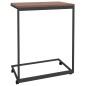 vidaXL Beistelltisch mit Rollen Schwarz 55x35x70 cm Holzwerkstoff vidaXL Beistelltisch mit Rollen Schwarz 55x35x70 cm Holzwerkstoff