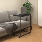 vidaXL Beistelltisch mit Rollen Schwarz 55x35x70 cm Holzwerkstoff vidaXL Beistelltisch mit Rollen Schwarz 55x35x70 cm Holzwerkstoff