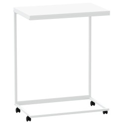 vidaXL Beistelltisch mit Rollen Weiß 55x35x70 cm Holzwerkstoff