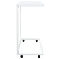 vidaXL Beistelltisch mit Rollen Weiß 55x35x70 cm Holzwerkstoff vidaXL Beistelltisch mit Rollen Weiß 55x35x70 cm Holzwerkstoff