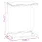 vidaXL Beistelltisch mit Rollen Weiß 55x35x70 cm Holzwerkstoff vidaXL Beistelltisch mit Rollen Weiß 55x35x70 cm Holzwerkstoff
