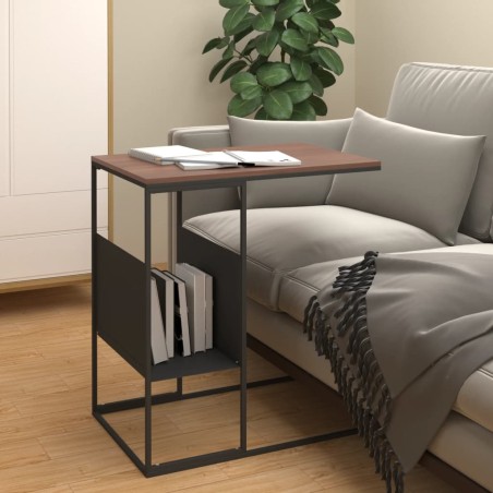 vidaXL Beistelltisch Schwarz 55x36x59,5 cm Holzwerkstoff
