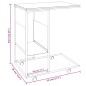 vidaXL Beistelltisch mit Rollen Schwarz 55x36x63,5 cm Holzwerkstoff vidaXL Beistelltisch mit Rollen Schwarz 55x36x63,5 cm Holzwerkstoff