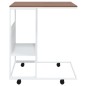vidaXL Beistelltisch mit Rollen Weiß 55x36x63,5 cm Holzwerkstoff vidaXL Beistelltisch mit Rollen Weiß 55x36x63,5 cm Holzwerkstoff
