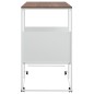 vidaXL Beistelltisch mit Rollen Weiß 55x36x63,5 cm Holzwerkstoff vidaXL Beistelltisch mit Rollen Weiß 55x36x63,5 cm Holzwerkstoff