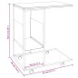 vidaXL Beistelltisch mit Rollen Weiß 55x36x63,5 cm Holzwerkstoff vidaXL Beistelltisch mit Rollen Weiß 55x36x63,5 cm Holzwerkstoff
