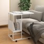 vidaXL Beistelltisch mit Rollen Weiß 55x36x63,5 cm Holzwerkstoff vidaXL Beistelltisch mit Rollen Weiß 55x36x63,5 cm Holzwerkstoff