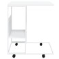 vidaXL Beistelltisch mit Rollen Weiß 55x36x63,5 cm Holzwerkstoff vidaXL Beistelltisch mit Rollen Weiß 55x36x63,5 cm Holzwerkstoff