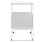 vidaXL Beistelltisch mit Rollen Weiß 55x36x63,5 cm Holzwerkstoff vidaXL Beistelltisch mit Rollen Weiß 55x36x63,5 cm Holzwerkstoff