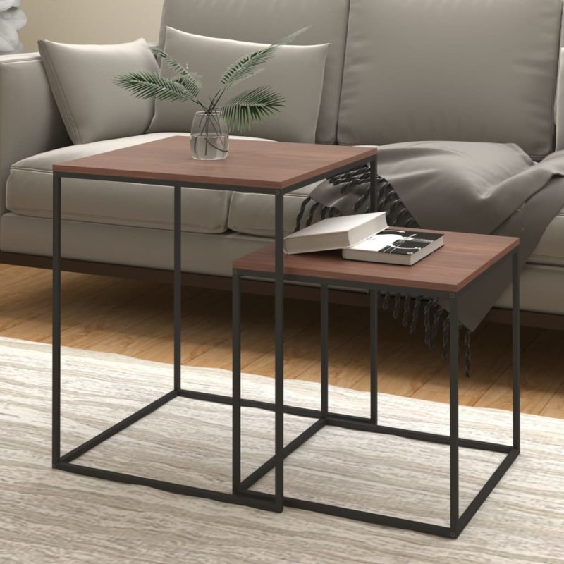 vidaXL Couchtisch-Set 2-tlg. Holzwerkstoff und Metall vidaXL Couchtisch-Set 2-tlg. Holzwerkstoff und Metall