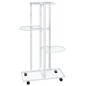 vidaXL Blumenständer 4-Etagen mit Rollen 44x23x80 cm Weiß Eisen vidaXL Blumenständer 4-Etagen mit Rollen 44x23x80 cm Weiß Eisen