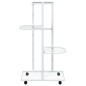 vidaXL Blumenständer 4-Etagen mit Rollen 44x23x80 cm Weiß Eisen vidaXL Blumenständer 4-Etagen mit Rollen 44x23x80 cm Weiß Eisen