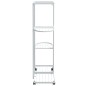 vidaXL Blumenständer 4-Etagen mit Rollen 44x23x80 cm Weiß Eisen vidaXL Blumenständer 4-Etagen mit Rollen 44x23x80 cm Weiß Eisen