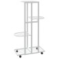 vidaXL Blumenständer 4-Etagen mit Rollen 44x23x80 cm Weiß Eisen vidaXL Blumenständer 4-Etagen mit Rollen 44x23x80 cm Weiß Eisen