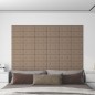 Wandpaneele 12 Stk. Cappuccino-Braun 30x15cm Kunstleder 0,54 m² Wandpaneele 12 Stk. Cappuccino-Braun 30x15cm Kunstleder 0,54 m²