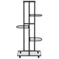 vidaXL Blumenständer 5-Etagen mit Rollen 44x23x100 cm Schwarz Eisen vidaXL Blumenständer 5-Etagen mit Rollen 44x23x100 cm Schwarz Eisen