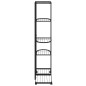 vidaXL Blumenständer 5-Etagen mit Rollen 44x23x100 cm Schwarz Eisen vidaXL Blumenständer 5-Etagen mit Rollen 44x23x100 cm Schwarz Eisen