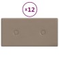 Wandpaneele 12 Stk. Cappuccino-Braun 30x15cm Kunstleder 0,54 m² Wandpaneele 12 Stk. Cappuccino-Braun 30x15cm Kunstleder 0,54 m²