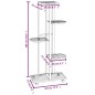 vidaXL Blumenständer 5-Etagen mit Rollen 44x23x100 cm Weiß Eisen vidaXL Blumenständer 5-Etagen mit Rollen 44x23x100 cm Weiß Eisen