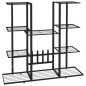 vidaXL Blumenständer 94,5x25x89 cm Schwarz Eisen vidaXL Blumenständer 94,5x25x89 cm Schwarz Eisen