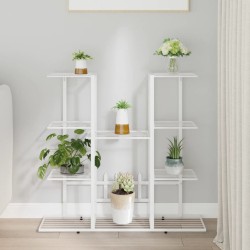 vidaXL Blumenständer 94,5x25x89 cm Weiß Eisen