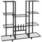 vidaXL Blumenständer mit Rollen 94,5x24,5x91,5 cm Schwarz Eisen vidaXL Blumenständer mit Rollen 94,5x24,5x91,5 cm Schwarz Eisen