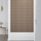 Wandpaneele 12 Stk. Cappuccino-Braun 30x15cm Kunstleder 0,54 m² Wandpaneele 12 Stk. Cappuccino-Braun 30x15cm Kunstleder 0,54 m²
