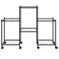 vidaXL Blumenständer mit Rollen 83x25x63,5 cm Schwarz Eisen vidaXL Blumenständer mit Rollen 83x25x63,5 cm Schwarz Eisen