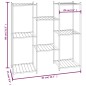 vidaXL Blumenständer 83x25x80 cm Schwarz Eisen vidaXL Blumenständer 83x25x80 cm Schwarz Eisen