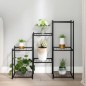 vidaXL Blumenständer 83x25x80 cm Schwarz Eisen vidaXL Blumenständer 83x25x80 cm Schwarz Eisen