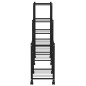 vidaXL Blumenständer mit Rollen 83x25x83,5 cm Schwarz Eisen vidaXL Blumenständer mit Rollen 83x25x83,5 cm Schwarz Eisen