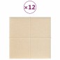 Wandpaneele 12 Stk. Creme 30x30 cm Stoff 1,08 m² Wandpaneele 12 Stk. Creme 30x30 cm Stoff 1,08 m²