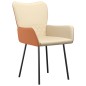 vidaXL Esszimmerstühle 2 Stk. Creme Stoff und Kunstleder vidaXL Esszimmerstühle 2 Stk. Creme Stoff und Kunstleder