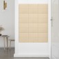 Wandpaneele 12 Stk. Creme 30x30 cm Stoff 1,08 m² Wandpaneele 12 Stk. Creme 30x30 cm Stoff 1,08 m²
