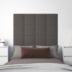 Wandpaneele 12 Stk. Dunkelgrau 30x30 cm Stoff 1,08 m²
