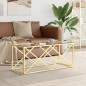 vidaXL Couchtisch 110x45x45 cm Edelstahl und Glas vidaXL Couchtisch 110x45x45 cm Edelstahl und Glas