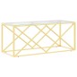 vidaXL Couchtisch 110x45x45 cm Edelstahl und Glas vidaXL Couchtisch 110x45x45 cm Edelstahl und Glas